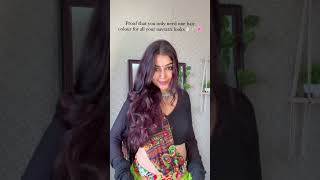 Color Once Slayy Everyday  BERRY PLUM navratri hairtok hairtransformation navratrihairstyle [upl. by Ahsilat]