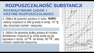 Rozpuszczalność substancji  zadania Krzywe rozpuszczalności [upl. by Buyse953]