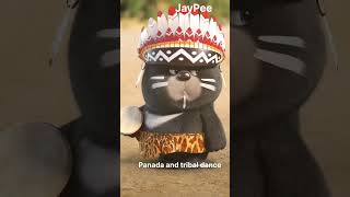 Panda dancingpanda tribal trendingdance triballife animals watermelon aishorts aicartoons [upl. by Frodina]