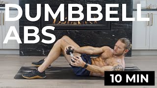 10 Min Sculpted Abs with Dumbbells  Ultimate Weighted Ab Routine [upl. by Atirihs]