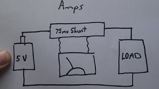 Wiring DC Ammeter Load Meter  Volt Meter [upl. by Tail]