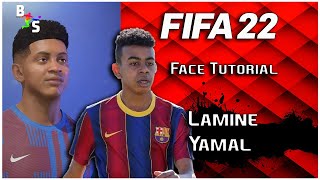 FIFA 22  Creating Lamine Yamal  Barcelona Prospect Tutorial [upl. by Fae]