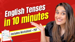 English Tenses Explained in HINDI  With PDF and a Worksheet [upl. by Epoillac]