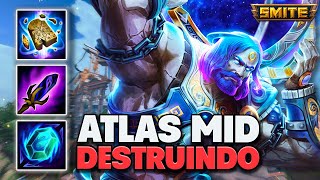 ATLAS MID FULL DO FULL POWER Ninguém aguenta solar ▸ SMITE Ranked Conquista [upl. by Ratcliffe]