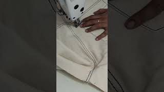 Jeans pant ka back pocket kaise banta hai shortvideo overlocksewingmachine [upl. by Charmane]