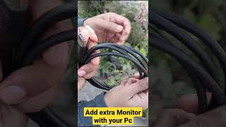 How to add External Display to PC  Display port to HDMI port Cable 💻 [upl. by Milli811]