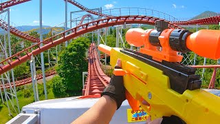 Nerf War  Amusement Park Battle Collection Nerf First Person Shooter [upl. by Adilem]