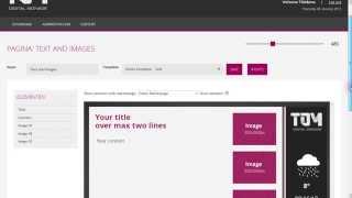 TDM digital signage Create page and edit text and images [upl. by Disini716]