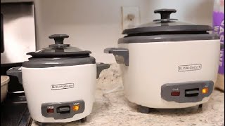 BLACKDECKER Rice Cooker 6 Cup Cooked with Steaming Basket Review [upl. by Auburta870]