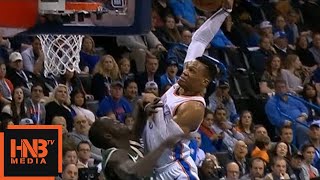 Russell Westbrook Crazy Dunk Over Thon Maker  Thunder vs Bucks [upl. by Nylrahc]