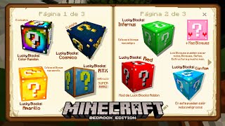 LUCKY BLOCK ADDON PARA MINECRAFT PE 121 BEDROCK  Lucky Blocks Addon in Minecraft PE [upl. by Anolla850]