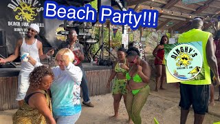 Beach Party with Top Notch Band 🤩travel [upl. by Akemehs]