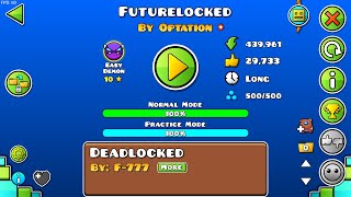 Futurelocked 100 Easy Demon by Optation Geometry Dash [upl. by Atkins454]