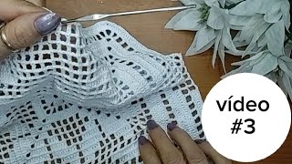 quotBelleza de cuadroquot 🧶 a crochet para mantelcolchacaminitoindicaciones paso a paso ¡Muy fácil [upl. by Esoryram]