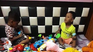 Kavish n bajish playing video  cutebabies morning routine  viralvideo cutebaby video [upl. by Aala]