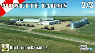 Big Farm in Canada  Map Tour in a short series   02 MONETTE FARMS in CANADA  FS22  PS5 [upl. by Isayg]