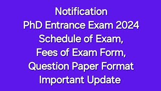 Sppu  PhD Entrance Exam 2024  PET Exam  Schedule Fees Question Paper Format [upl. by Fulvi]