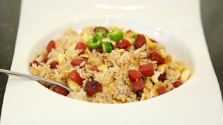 Fried Rice with Chinese Sweet Sausage Cơm Chiên Lạp Xưởng English [upl. by Born]