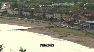 Minehead  Coastal town  Somerset  British seaside  Holidays  Fremantle stock footage E19R04 005 [upl. by Templas]