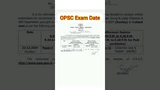 OPSC Exam date assistant fisheries officer opsc government job [upl. by Annaoy]