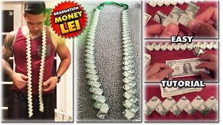 1 2024 HOW TO MAKE A MONEY LEI  NEW FLAT CHAIN STYLE  TUTORIAL  GRADUATION CORD  EASY TUTORIAL [upl. by Garris]