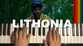 How To Play  Childish Gambino  Lithonia Piano Tutorial Lesson [upl. by Kohler397]