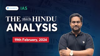 The Hindu Newspaper Analysis LIVE  19th February 2024  UPSC Editorial Analysis  Unacademy IAS [upl. by Koffman676]