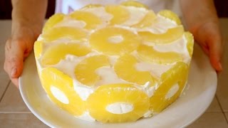 TORTA FREDDA YOGURT amp ANANAS Ricetta facile senza cottura  No Bake Pineapple Cake Recipe [upl. by Atiuqes]