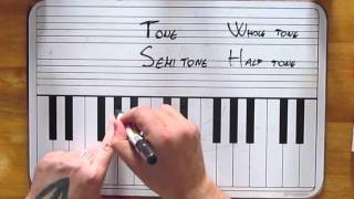 Tones and Semitones  Whole and Half steps [upl. by Akcinat]