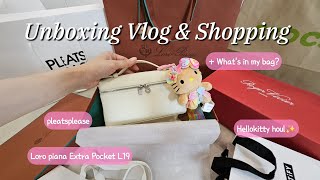 로로피아나 엑스트라 포켓 언박싱🎁 왓츠인마이백👜✨️ 플리츠플리즈 로저비비에 l 헬로키티하울 케이스티파이 크록스 l 신세계 키쿠카와 추석선물 [upl. by Kcirdaed464]