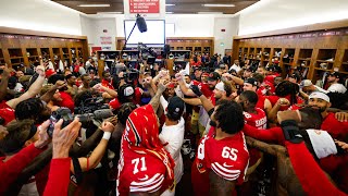 Go Inside the 49ers Locker Room Following Week 1 Win vs Jets [upl. by Ailaht]