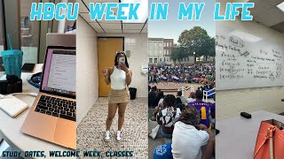 College Vlog HBCU WEEK IN MY LIFE Study dates Class Welcome Week Unboxing more [upl. by Erihppas]