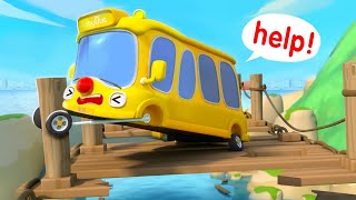 Bus in Trouble🚌  Wheels on the Bus  Car Cartoon  Nursery Rhymes amp Kids Songs  BabyBus [upl. by Feltie]