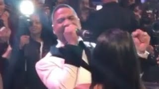 Stevie J singing his face off and sernading a fan AMAZING VOCALS [upl. by Arayk]