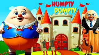 🐣 Humpty Dumpty Sat On The Wall  Humpty Dumpty Song for Kids  English Rhyme Humpty Dumpty 🧱 [upl. by Eeimaj]