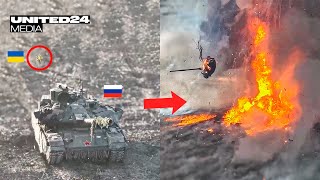 Ukrainian Drones Chase Russian Tanks These Attacks Were Thwarted by FPV Drones [upl. by Nosreffej]