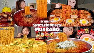 🔥Extreme Hungry Mukbangers Eating Too Much SPICY NOODLES 🌶🤯🥵😵🔥 Spicy Noodles Mukbang [upl. by Acirea377]