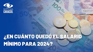 Salario mínimo 2024 en Colombia fue definido por decreto presidencial el aumento fue cercano al 12 [upl. by Sigismond107]