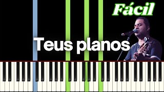 Teus planos  Juninho Cassimiro  Tutorial Piano  Teclado  Fácil  Iniciante [upl. by Kenti]