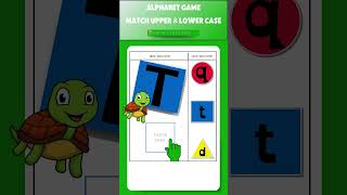 Alphabet matching game letter recognition practice Upper Case Letter with the Lower Case Letter T [upl. by Serdna]