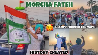 Delhi Morcha Fateh ⛳️🔥😍 Farmers back to Home HISTORY CREATED [upl. by Niotna]