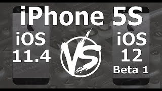 Speed Test  iPhone 5S  iOS 12 Beta 1 vs iOS 114 iOS 12 Beta 1 Build 16A5288q [upl. by Hutt]