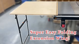 Easy Build Folding Extension Wing  Folding Table [upl. by Bhatt]