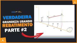 EXERCÍCIO 2  REBATIMENTO DE UMA RETA OBLÍQUA Resolvendo exercício Parte 1 — DGD FÁCIL [upl. by Nosro]