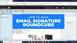 How to Create Email Signature Roundcube With Image and Text [upl. by Auqinahc703]