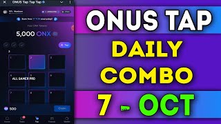 Onus Tap Tap Tap Daily Code 7 October 2024  Today Onus Daily Code  AGP onusdailycode [upl. by Nylehtak]