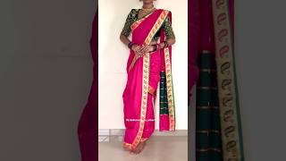 Brahmini Nauvari Draping shorts nauvarisaree saree GroomingwithUtkarsha [upl. by Amory138]