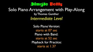 Jingle Bells Intermediate Jazz Piano Version For Kids [upl. by Nanete]