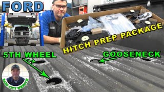 FORD FACTORY 5TH WHEELGOOSENECK HITCH PREP PACKAGE INSTALL [upl. by Clayberg]