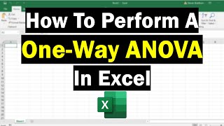 How To Perform A OneWay ANOVA Test In Excel [upl. by Emilee664]